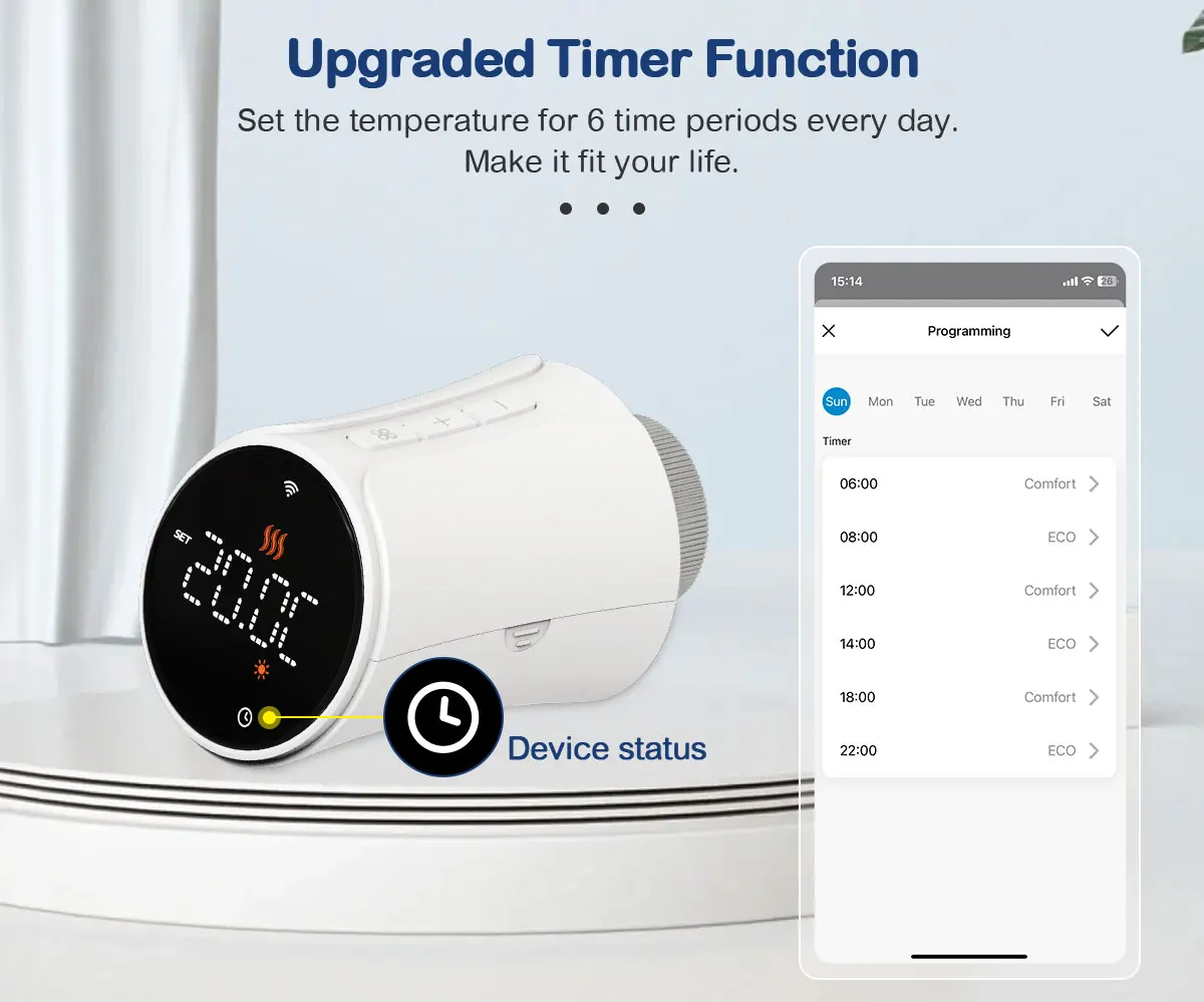 Tuya สมาร์ท WiFi/ZigBee วาล์วหม้อน้ํา Thermostatic TRV เครื่องทําความร้อนโปรแกรมควบคุมอุณหภูมิระยะไกลด้วย Alexa Google Home