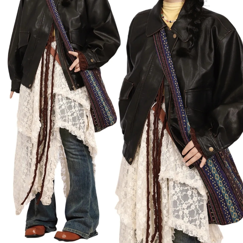 Deeptown Spitze Vintage Lange Röcke Unregelmäßige Urlaub Y2k Kleid für Frauen Boho Tüll Midi Durchsichtig Hohe Taille Elegant Lose