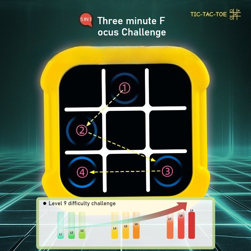 1PC Tic Tac Toe Elektronisches Schachbrett Multifunktionale kinder Bildung Strategie Spielzeug Interaktive Gehirn Spiel Eltern-kind-Spaß