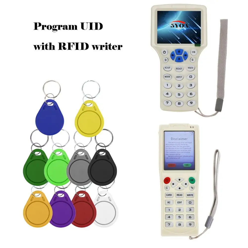 100 pièces clés UID 13.56mhz porte-clés RFID contrôle d'accès Clone clé carte jeton inscriptible carte IC Clone modifiable étanche