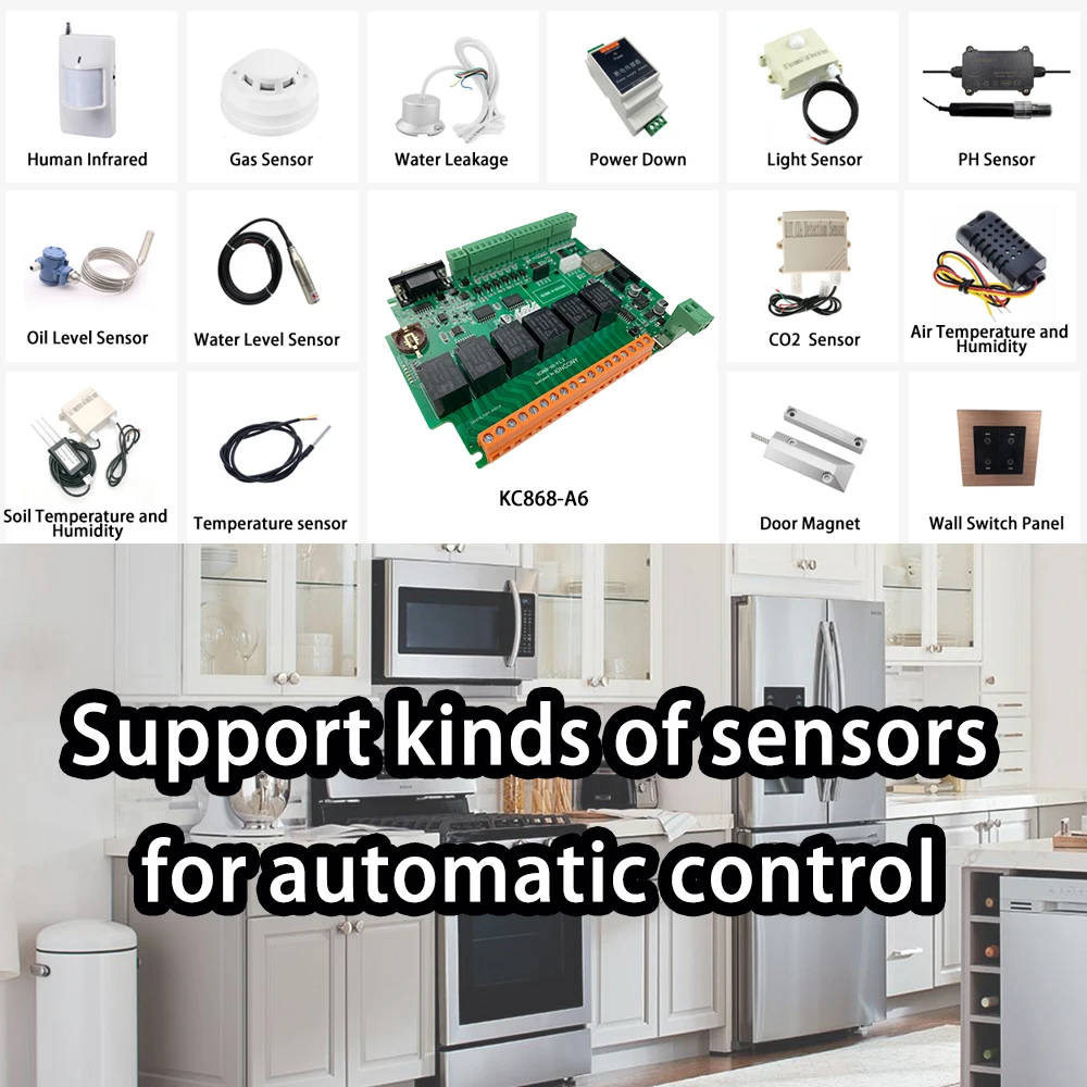 KC868-A6 Nhà Thông Minh Trợ Lý Tiếp Công Tắc DIY Module WiFi/Bluetooth ESP32 Ban Phát Triển MQTT TCP Web HTTP ESPhome Tasmota