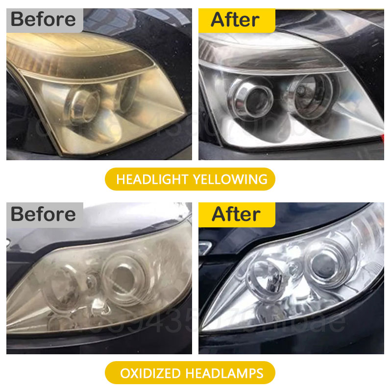ไฟหน้ารถฟื้นฟูชุดขัดไฟหน้า Scratch Remover ซ่อมทําความสะอาดวางลบออกซิเดชันไฟหน้าภาษาโปลิชคํา Liquid