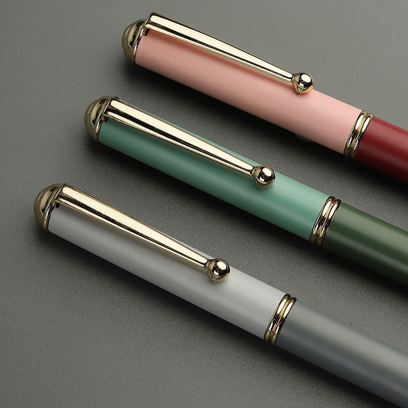 Morandi Fountain Pen Calligraphy Brush Metal Soft Bristle Small Regular Calligraphy Brush (for students' drawing and writing)