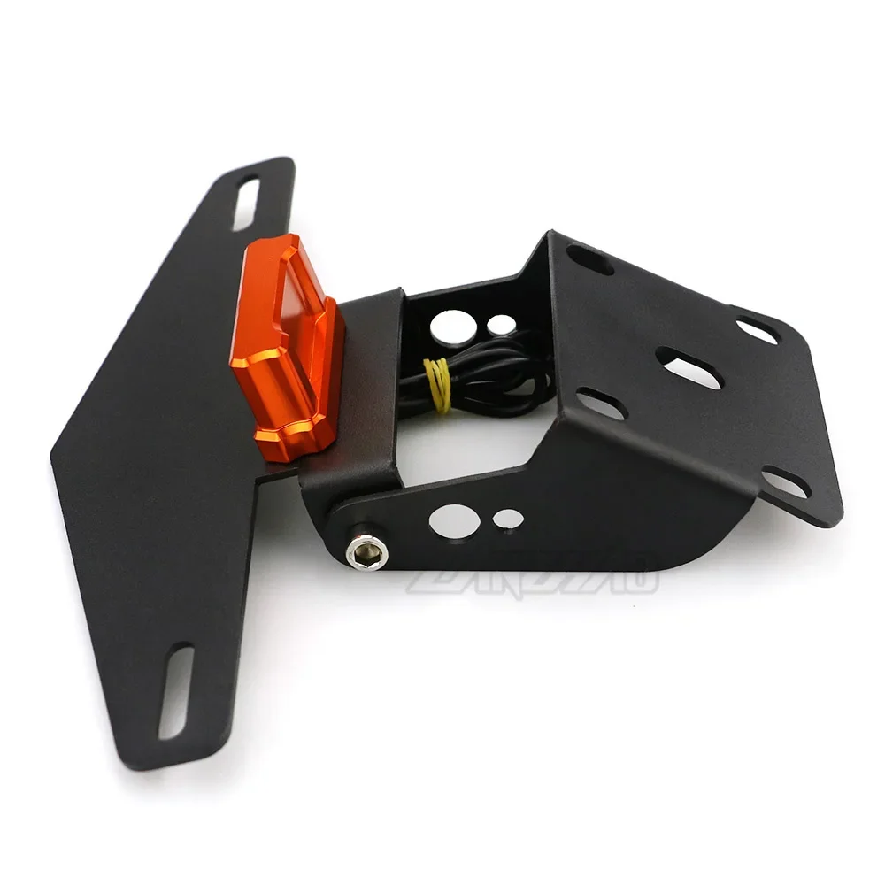 Soporte para matrícula de motocicleta, soporte de montaje de marco con luz para KTM Duke 250 390 2017 2018 2019 2020 2021 2022 2023