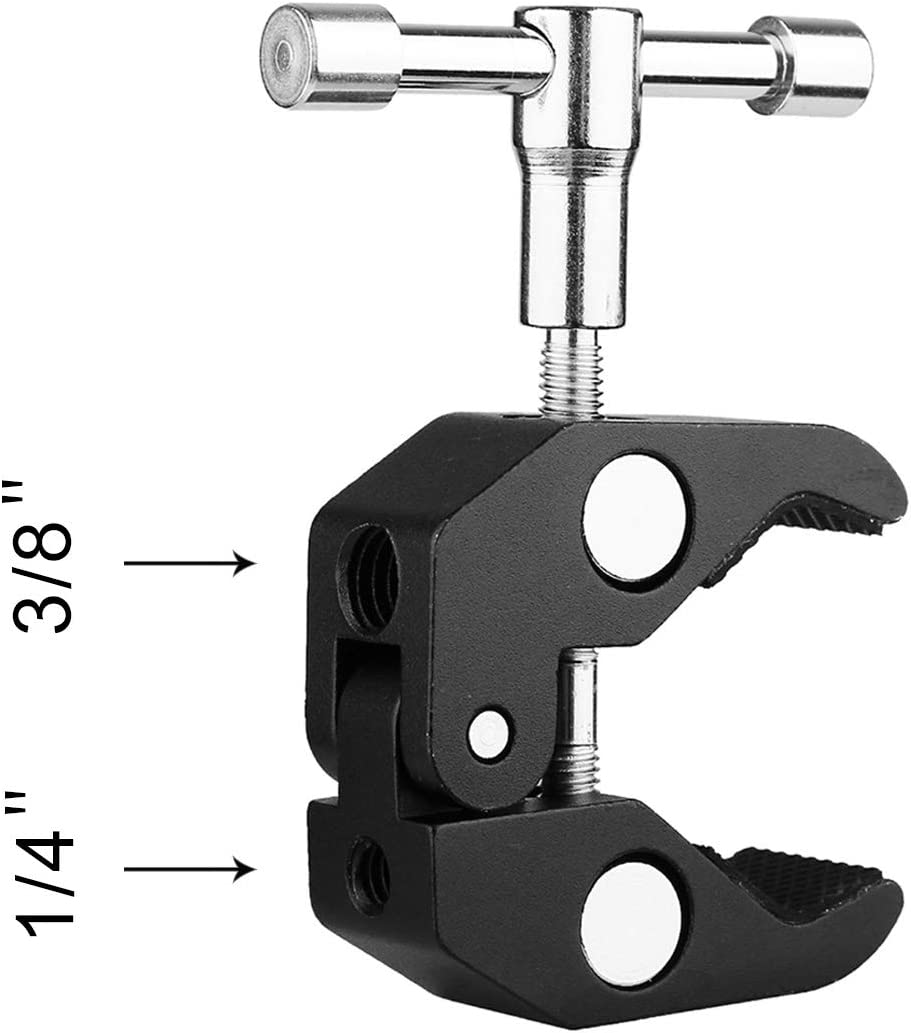 Super Clamp Camera Mount with 360° Mini Ball Head Quick Release 1/4 Screw Clip DSLR Gopro Tripod Bracket Clip for Photography