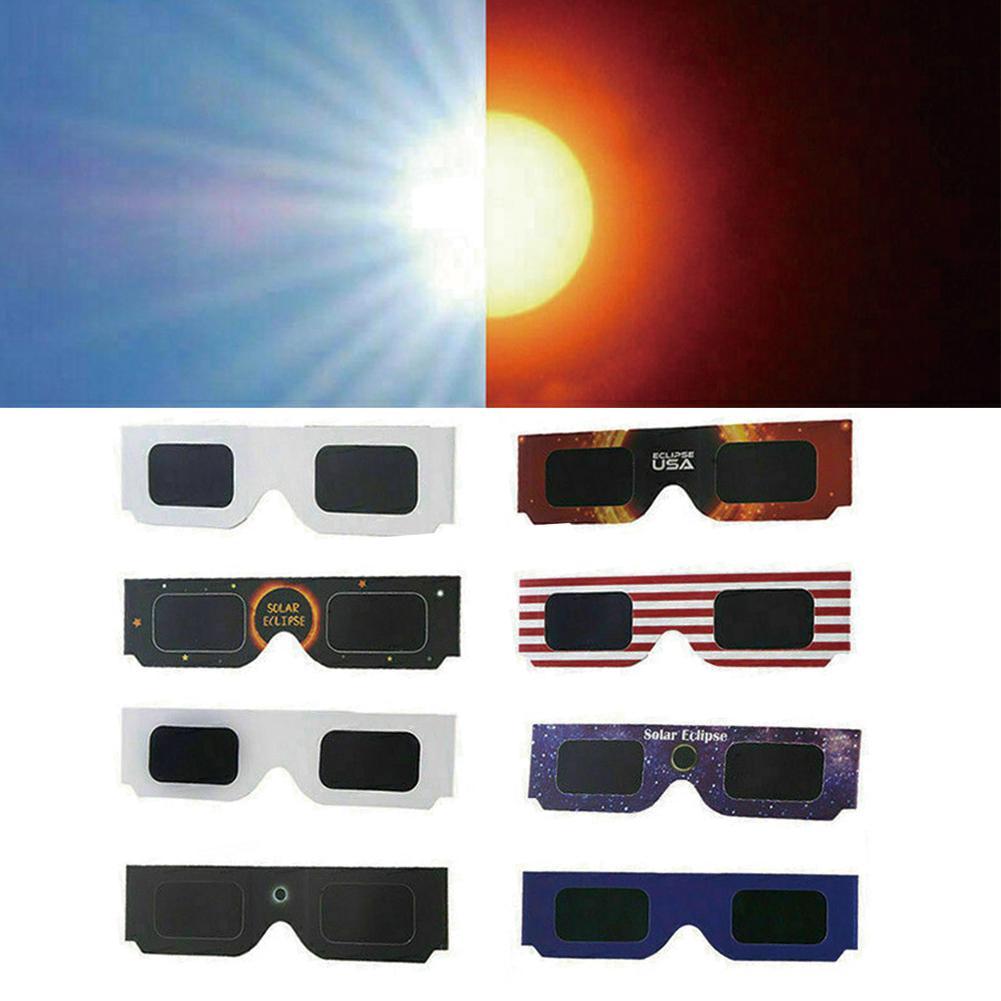 Gafas de sol de papel para protección de ojos, lentes de visión Anti-uv de 1/5/10 piezas, protección de ojos, Color aleatorio
