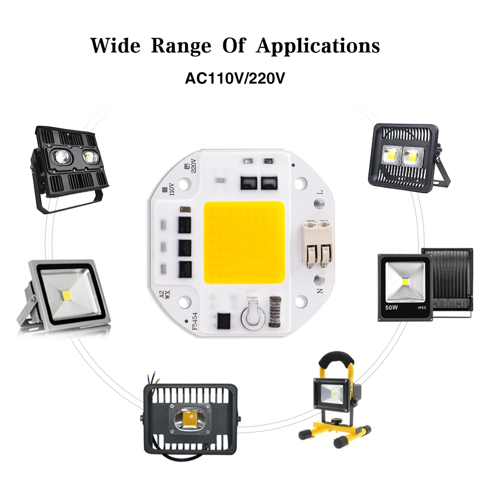 5PCS Wachsen licht 100W 70W 50W KEINE Fahrer COB LED Chip für Scheinwerfer Flutlicht 220V 110V Integrierte Licht Perlen Aluminium