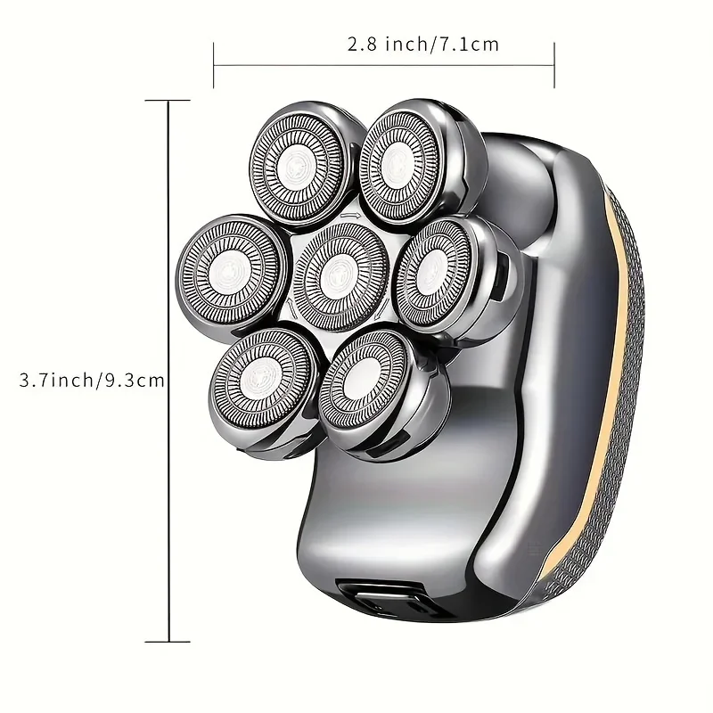 면도기 1개, 전기 머리 깎기, 지능형 남성용 면도기, 7개 블레이드 다기능 면도기, 절묘하고 컴팩트함