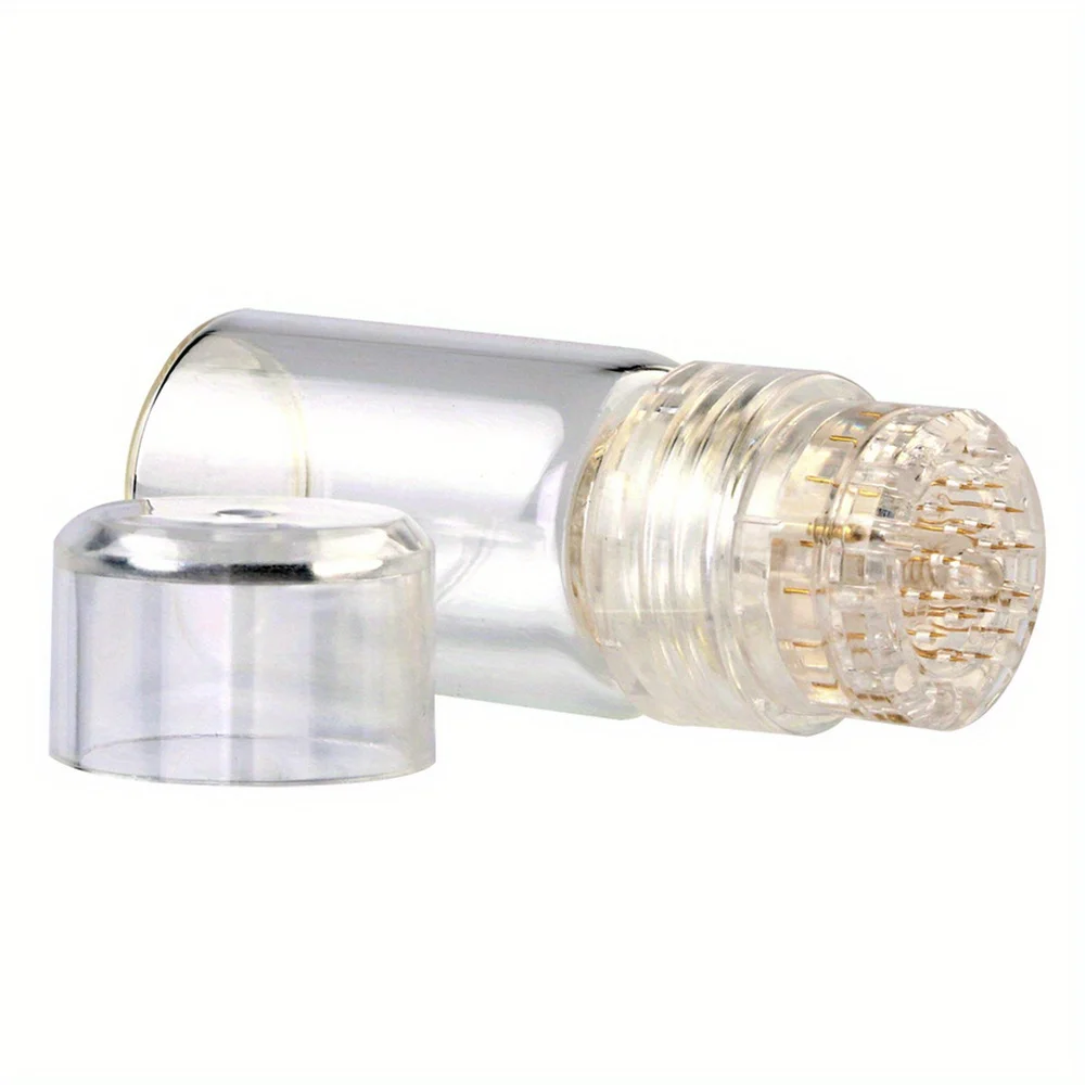 1 st titanium 20 naalden micro-naaldroller voor collageenversterking, lichtbeige en thuisgebruik, geen batterij nodig