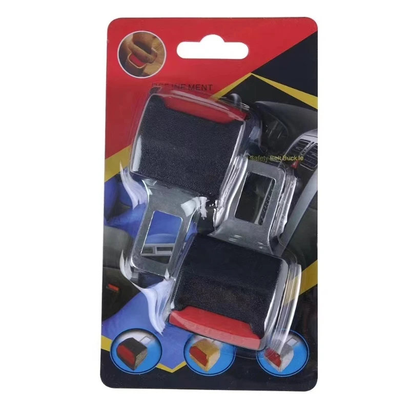 Extensor de Clip para cinturón de seguridad de coche, 2 uds., bloqueo de cinturón de seguridad, enchufe de hebilla, extensor de enchufe de inserción gruesa, hebilla de seguridad