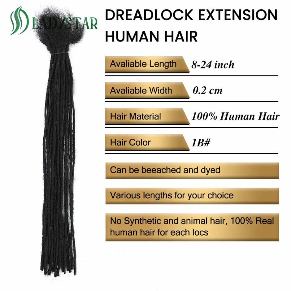 0,2 cm Micro locs Echthaar Dread lock Extensions für Männer Frauen Kinder voll handgemachte permanente Loc Extensions