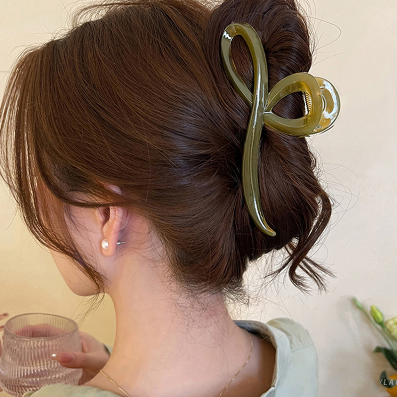 Pinza para el pelo con lazo de Color gelatina elegante para mujeres y niñas, adorno para el cabello dulce, diadema trasera, pinzas para el cabello, horquilla, accesorios para el cabello de moda