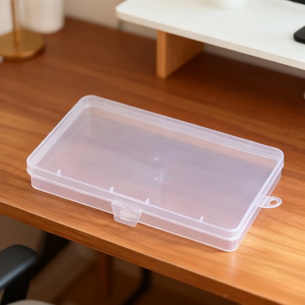 1 pz DesktopScatola trasparente Forniture per riporre articoli di cancelleria per ufficio/cavo dati/archiviazione vari Portaoggetti per adesivi per conti manuali