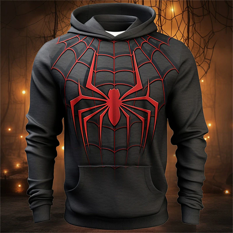 Herbst Mode Sweatshirts Für Männer 3D Druck Spinne Muster Freizeit Cosplay Übergroßen Hoodie Hip Hop Trend Harajuku Streetwear