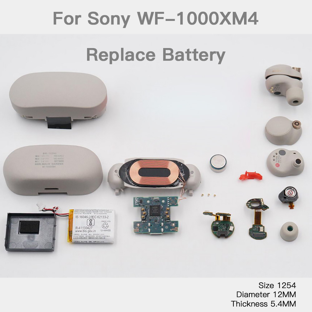 Оригинальный аккумулятор ZeniPower Coin Z55H CP1254 3,85 В, запасной аккумулятор для Sony WF-1000XM4 TWS, запасные части для наушников, аккумуляторы