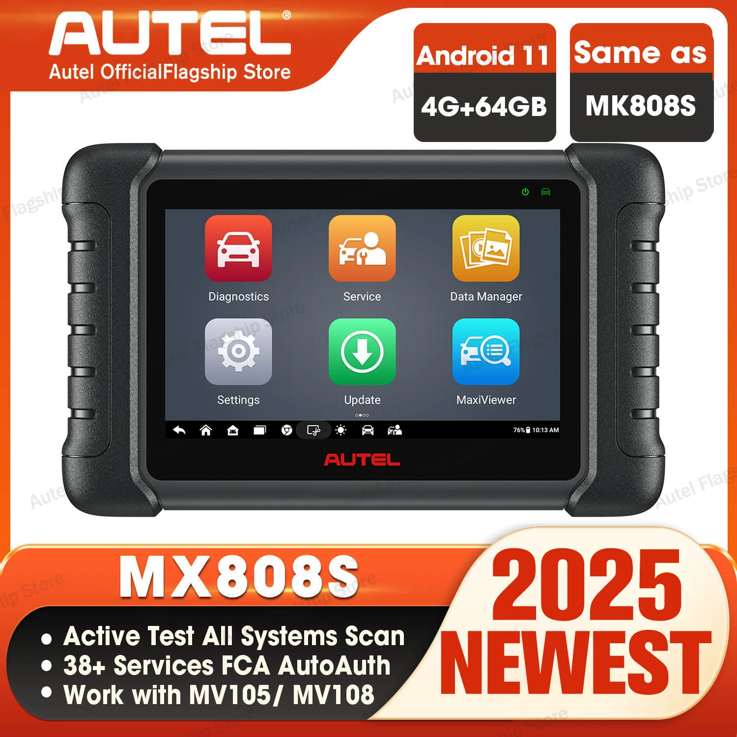 Autel MaxiCOM MK808S OBD2 сканер Automotivo автомобильный диагностический инструмент OBD 2 сканер активный считыватель тестовых кодов инструмент для кодирования ключей