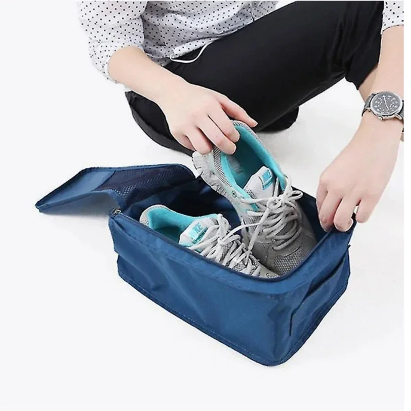 Sacos de sapato portáteis para viagem, multifuncional, à prova d'água, dobrável, armazenamento, alta capacidade, organizador de bolsa de sapato