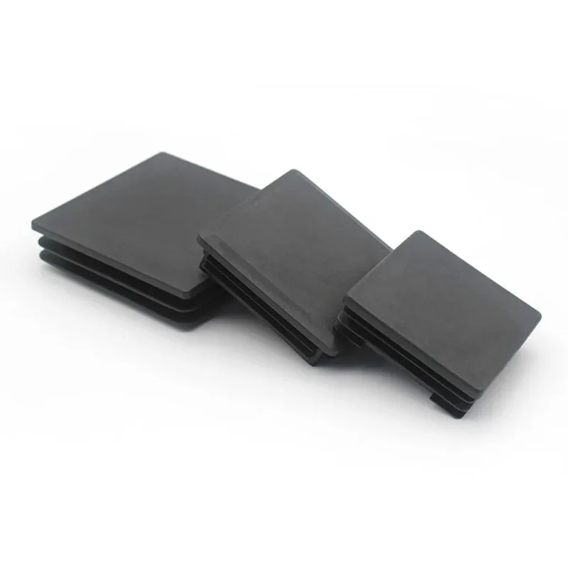 黒いプラスチック製の装飾的なブランキングエンドキャップ,家具の脚,チューブパイプ,プラグ,栓,ダストカバー,20x20mm, 40x40mm