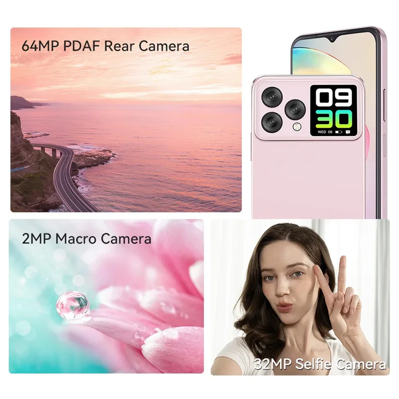 [Envio do Brasil] Cubot Hafury V1, smartphone Android, Octa-core, 16 GB de RAM (8 GB + 8 GB estendidos), 256 GB de ROM, tela dupla, câmera de 64 MP, NFC, versão global, Duplo SIM Duplo 4G celular, celulares em promoção