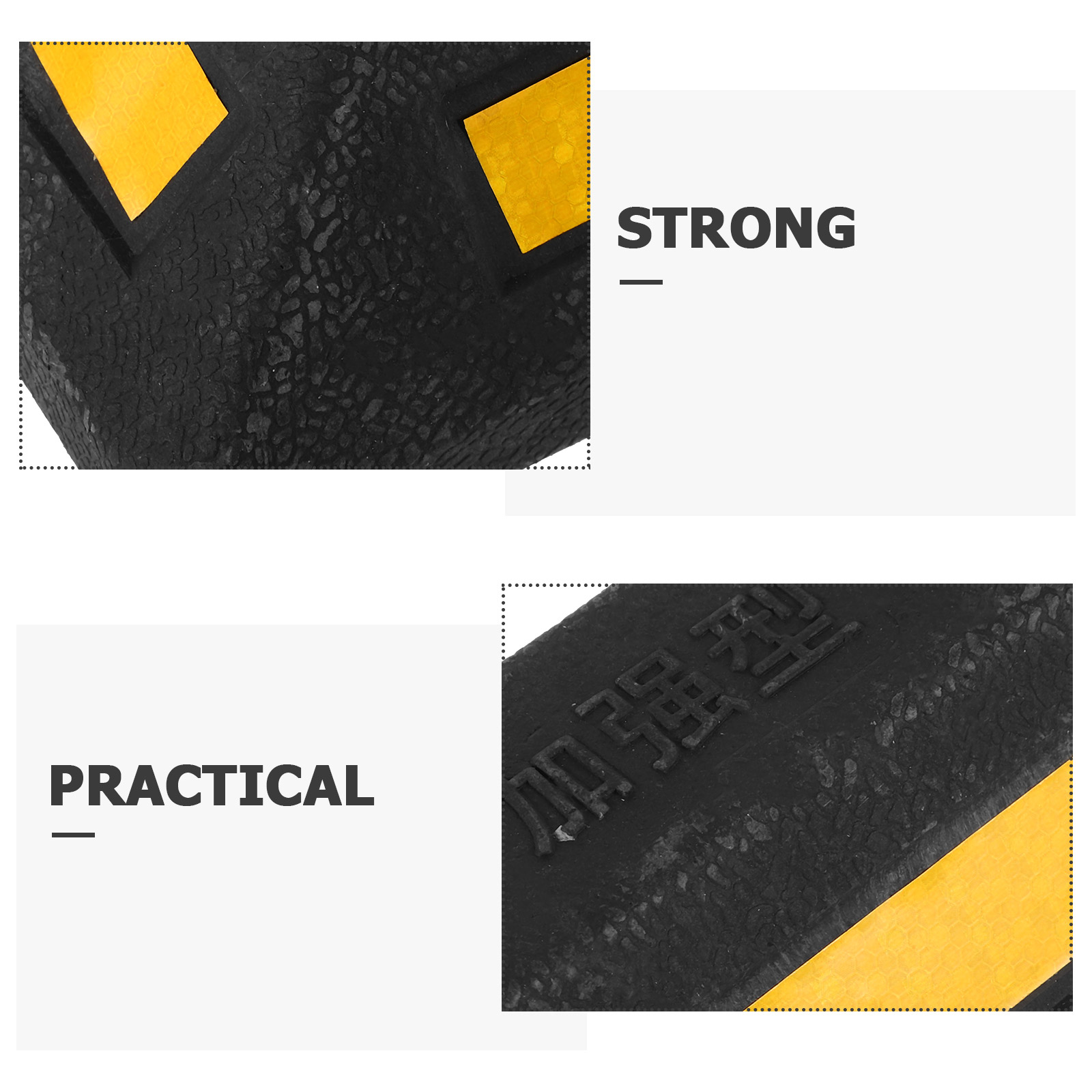 Accessori per auto Tappo in gomma Fermaporta per garage per vialetto Indicatore paraurti 5150X1350X800CM Ruota per blocco pavimento pneumatici