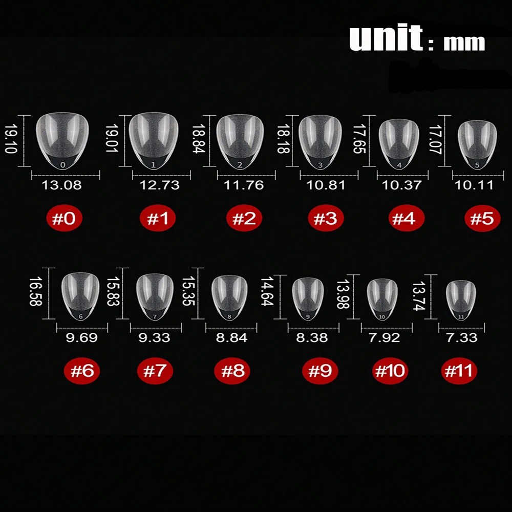 120 peças xs pontas de unhas de caixão de amêndoa extra curtas meio fosco pré-limaado gel macio cobertura completa unhas falsas para pequenos