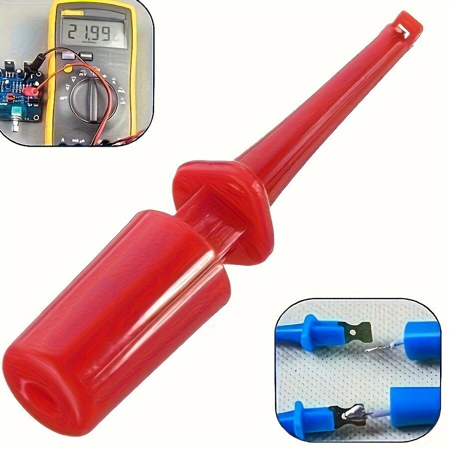 전자 테스트 IC 그래버 용 10Pcs 미니 단일 테스트 후크 클립 테스트 프로브 소형 원형 악어 클립 후크 테스트 클립