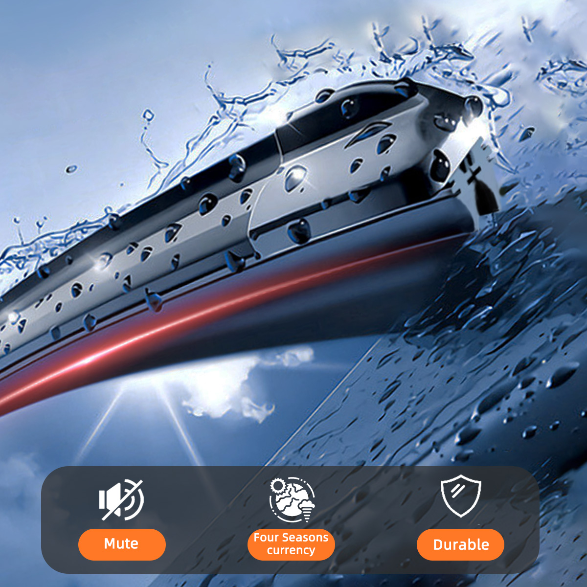 Geral j/u gancho dupla tira de borracha lâmina de limpador desossado limpador de pára-brisa do carro multifuncional desossado dupla camada de borracha str