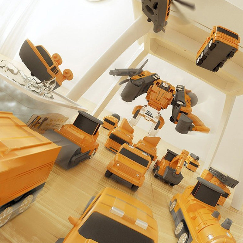 Transformação magnética engenharia carro conjuntos, brinquedos montados, presente para meninos e meninas