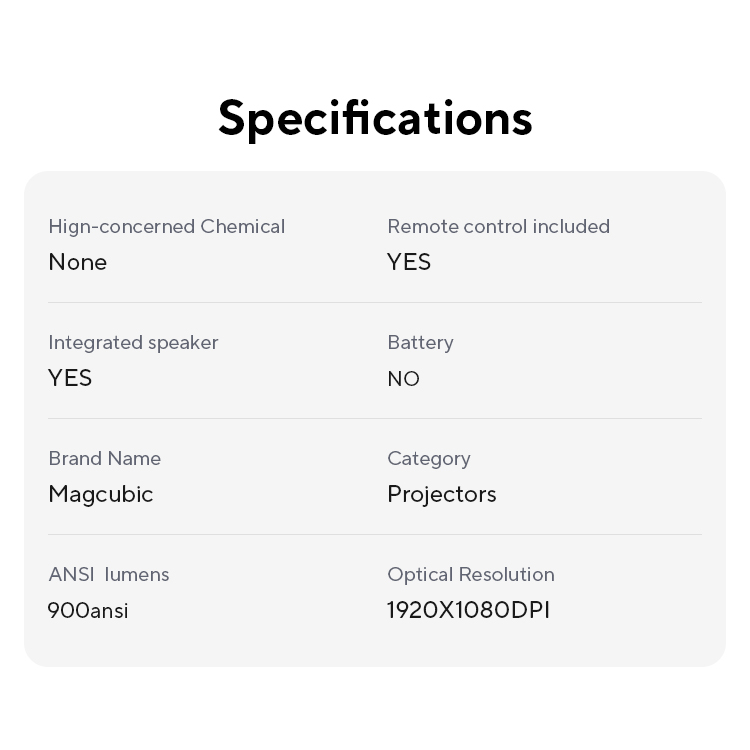 Proyector Magcubic Ultra Short Throw HY450 con compensación automática 8K 4K 1080P 900ANSI BT5.4 Enfoque electrónico WiFi6 AllwinnerH716 Voz