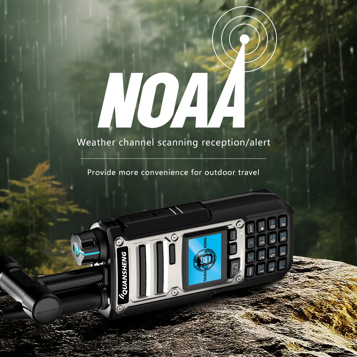 ​ Quansheng TK-11(8) 10W VHF/UHF dual-band radio 999CH CTCSS/DCS IP55 2500mAh Type-C NOAA weeralarm CE