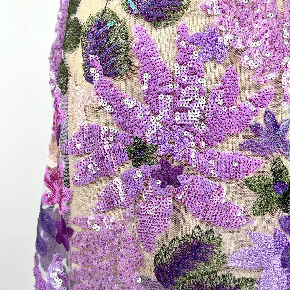 2025 여름 새 브래지어 중공업 스팽글 분할 긴 드레스 여성의 우아한 연예인 클럽 파티 이브닝 ​​드레스 Wholesa