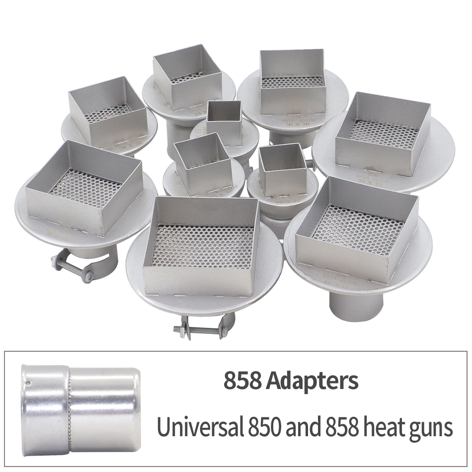 1 Uds boquilla BGA boquilla de soldadura SMD 850/858 pistola de aire caliente universal boquilla de estación de soldadura YIHUA 853AAA SAIKE 909D 858D 8586