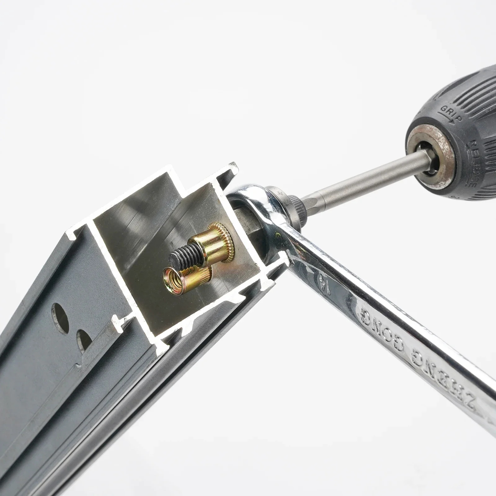 1/6 pçs mão rebite porca arma cabeça porcas rebite porca ferramenta manual rebitador ferramenta acessório para porcas m3 m4 m5 m6 m8 m10 instalação simples