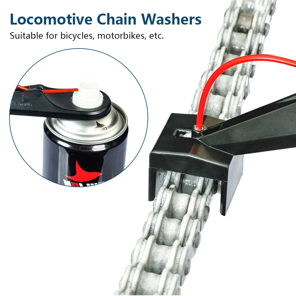 Lubricant Straw Holder Positioner Applicator with Motorcycle Chain Oil Storage Tool Mess-Free Chain Wax Chain Cleaner Attachment