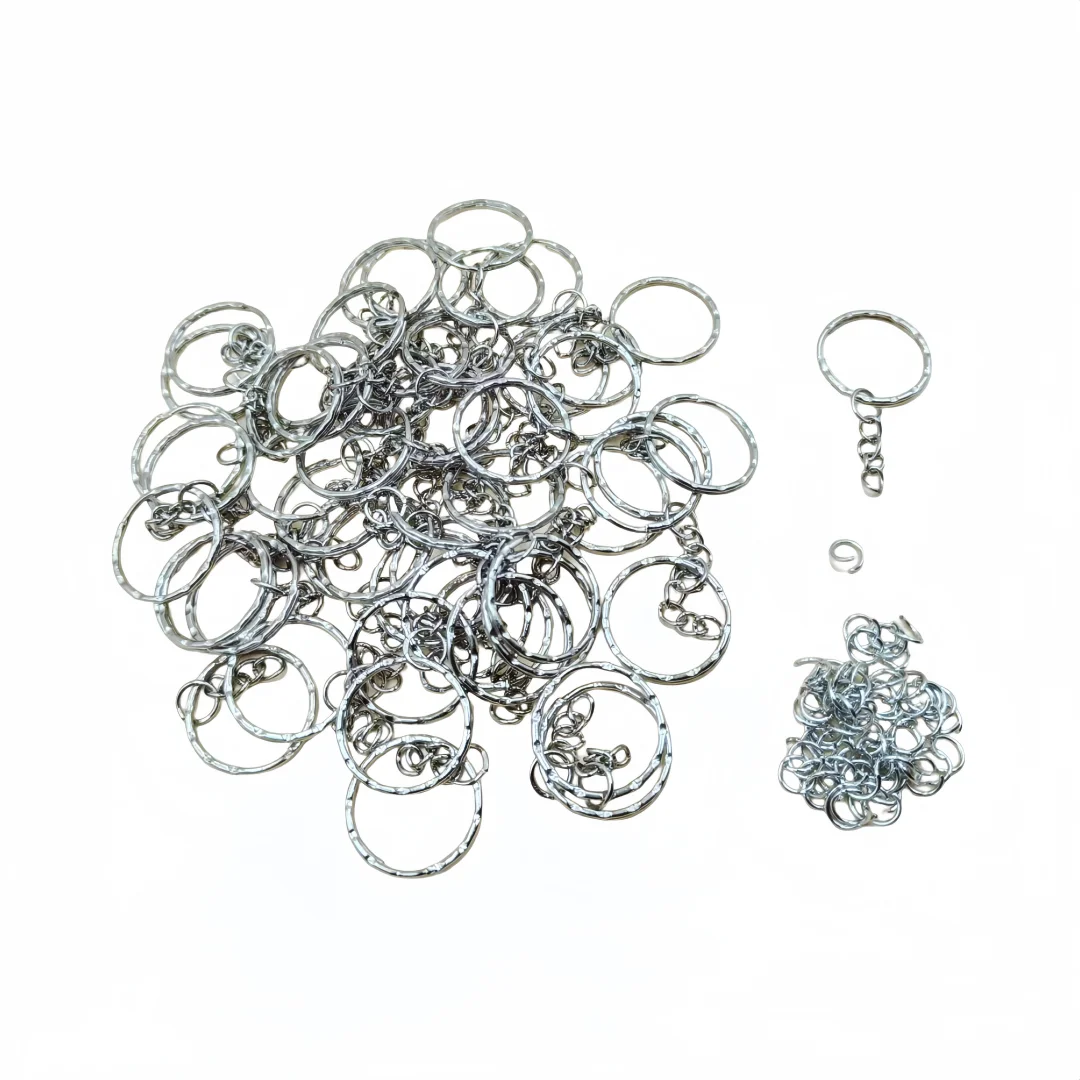 Anillo plano de 25mm x 50 Uds., hebilla Circular de Metal, anillo redondo, hebilla de perro lisa, anillo Circular en relieve, hebilla colgante, gancho Buck