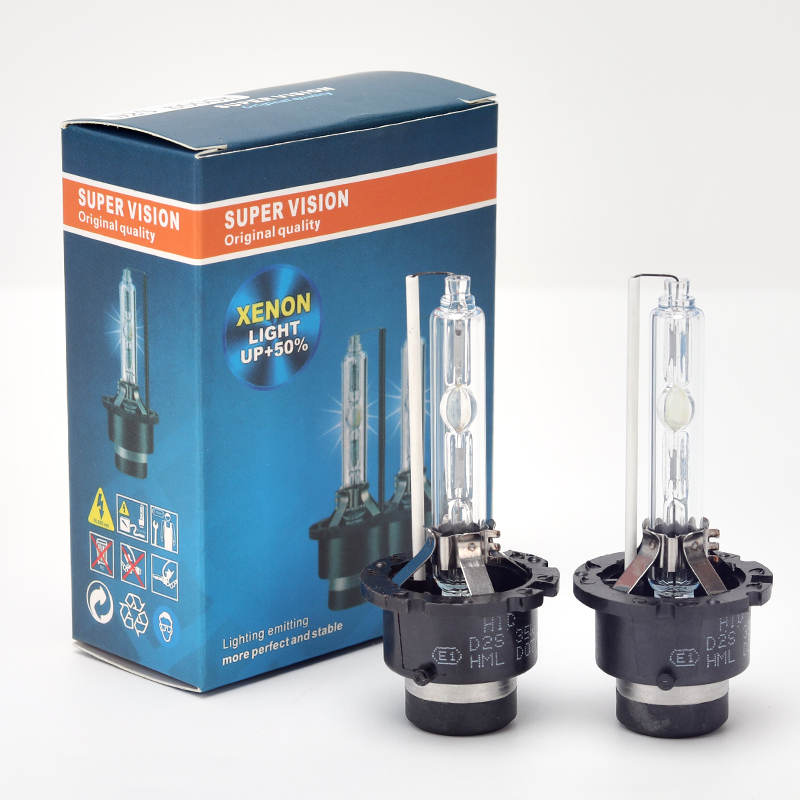 2 szt. D2S D2R D4S 4300K ​​6000K 8000K HID Żarówka reflektora ksenonowego z metalowym uchwytem