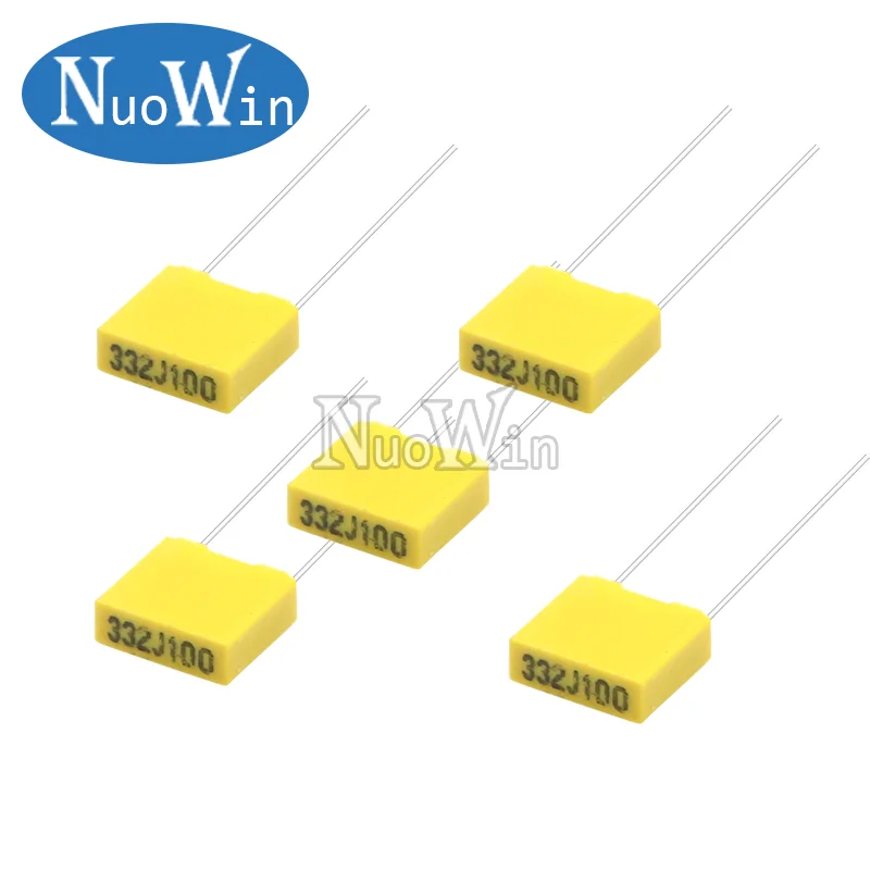 50 unids/lote Kit de condensadores de corrección 10 valores cada uno 5 uds 100V 102J 152J 332J 472J 103J 333J 473J 104J 224J 474J