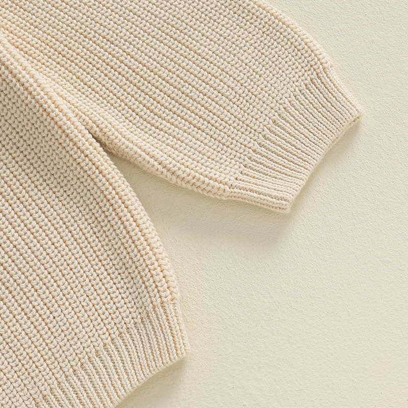 Suefunskry 1PC Mommy and Me Matching Sweaters Solid Color Knitted Long Sleeve Round Neck Warm Pullover Tops for Autumn Winter