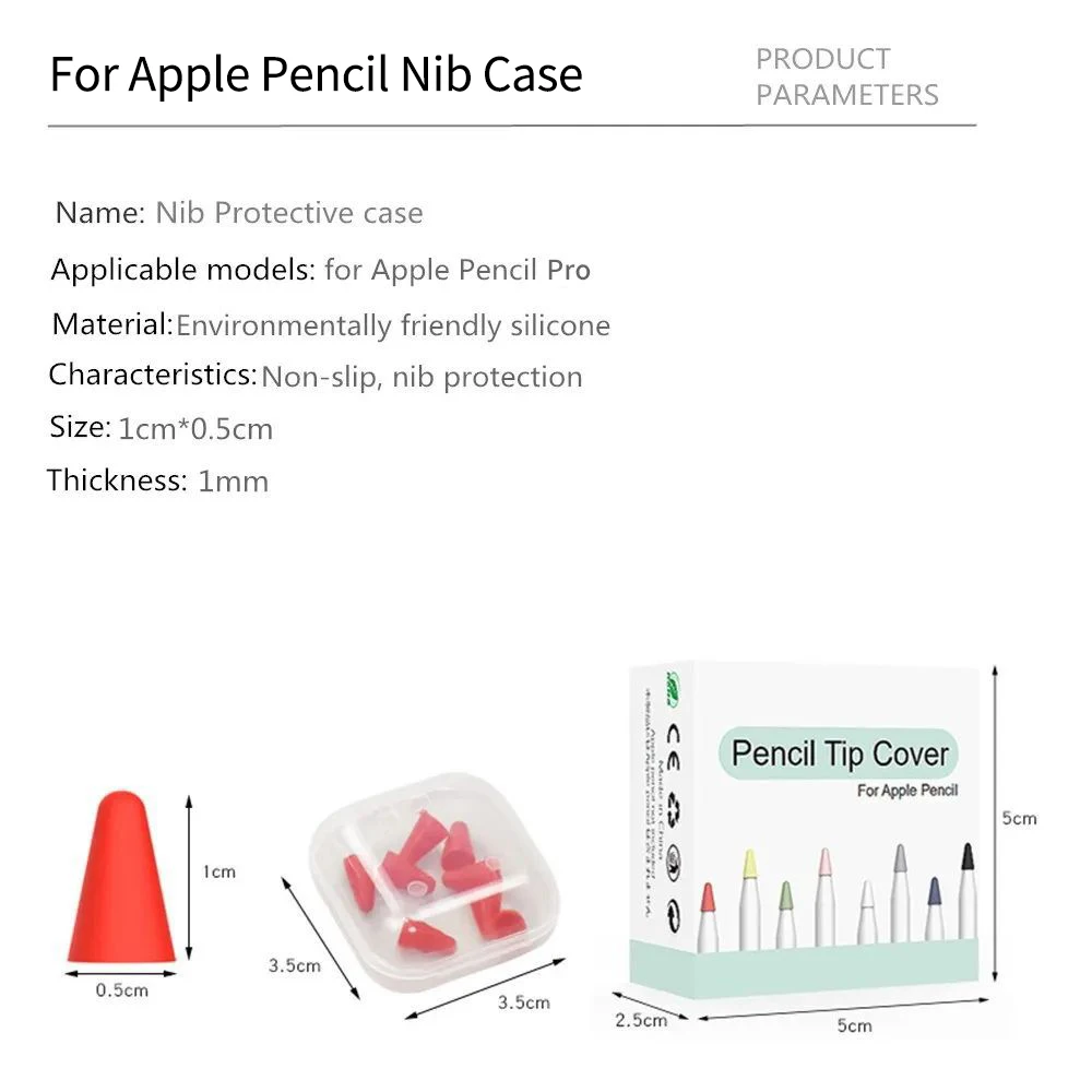 8 Stuks Siliconen Nib Cover Voor Apple Pencil Pro 3 2 1 Tip Case Mouw Voor Apple Pencil 3 USB C 2nd Gen Gevallen Stylus Penpunt Capa