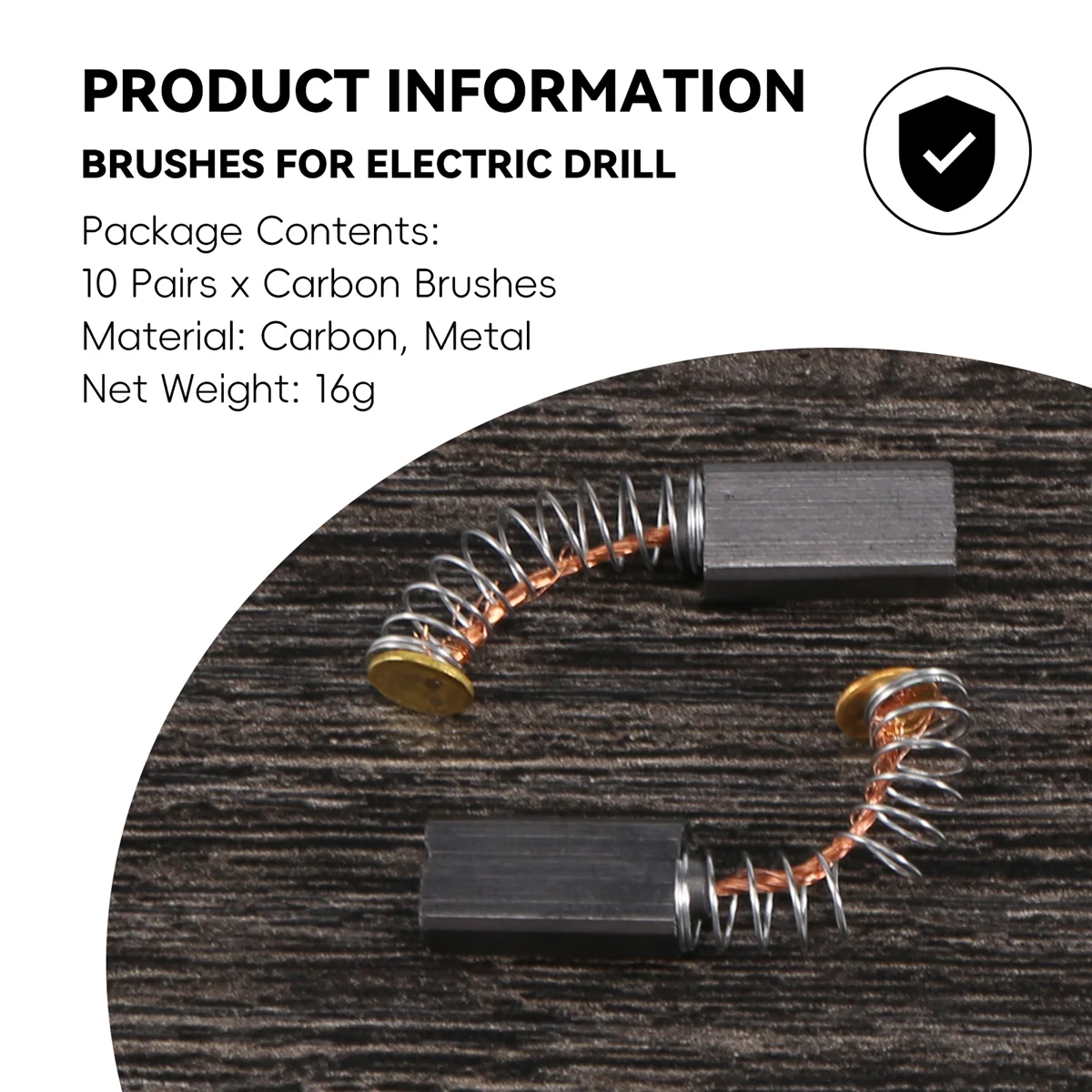 ABFA  10 Pairs 12.7 x 5.5 x 4mm Motor Carbon Brushes for Electric Drill