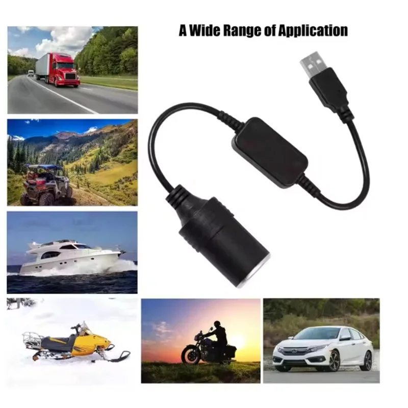 1pc 5V 2A USB Zu 12V Zigarette Leichter Buchse USB Männlich zu Weiblich Zigarette Leichter Adapter konverter Auto Elektronik Zubehör