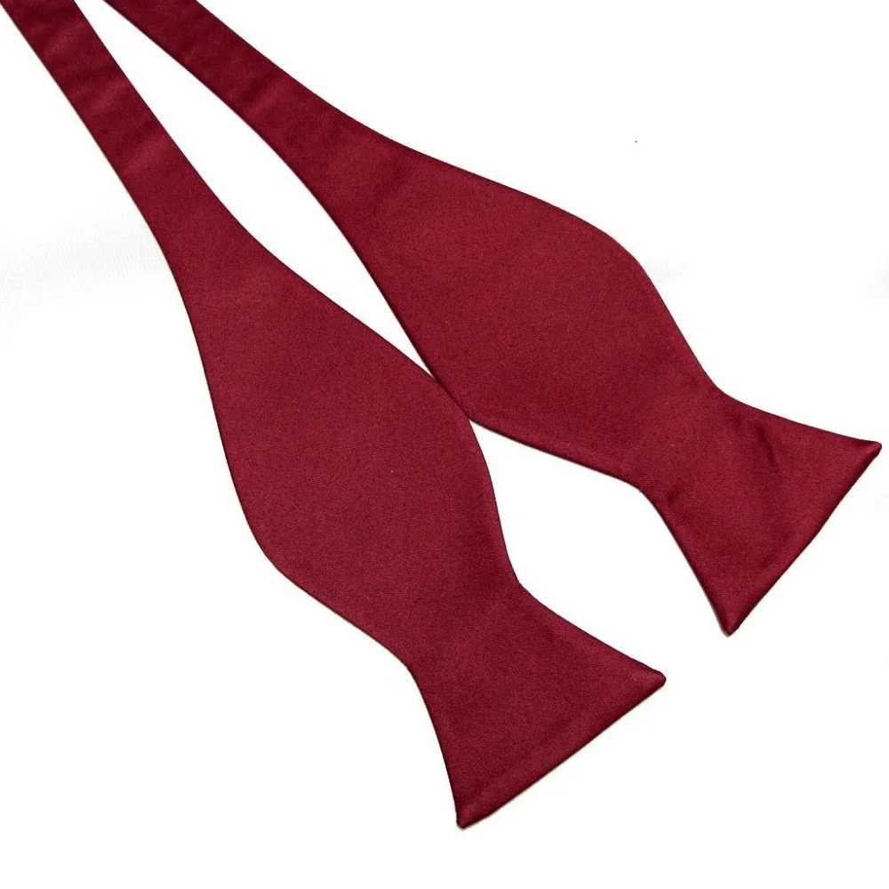 Papillon regolabile in raso da uomo Papillon automatico Tinta unita Papillon vintage da uomo Classico business Cravatte per feste di nozze Bowknot regalo