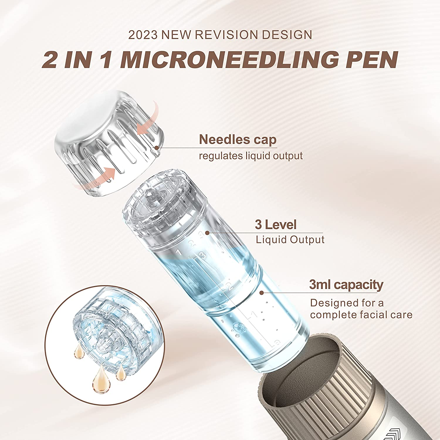 10 Stück Hydra.Pen H3 Nadelkartuschen H12 H24 H36 Nano HS Nano-HR Einstellbarer Flüssigkeitsabgabe 3 ml Serumapplikator Dermapen Derma