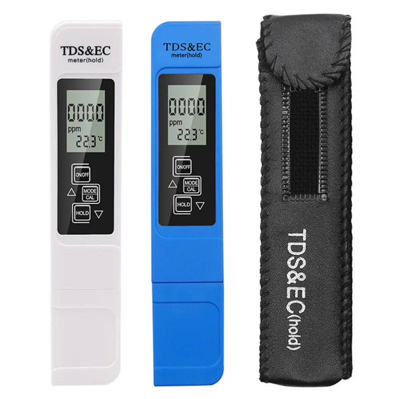 Цифровой тестер качества воды TDS EC Meter Диапазон 0-9990 Многофункциональный измеритель температуры чистоты воды Тестер TEMP PPM