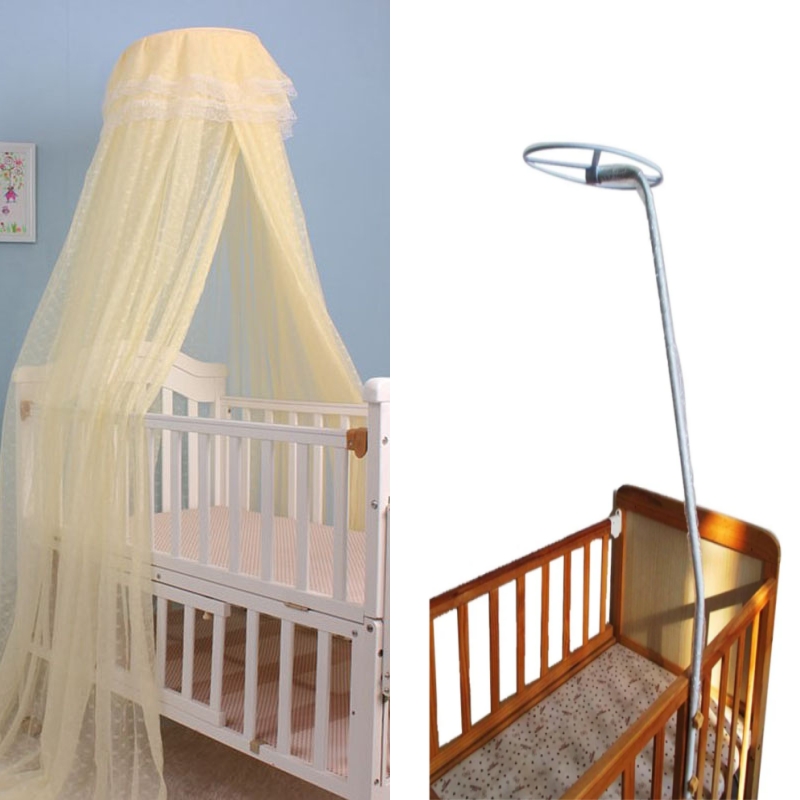 Set di supporti per zanzariera per baldacchino per culla Set di supporti per zanzariera per supporto per baldacchino per culla con clip regolabile 0 12 mesi