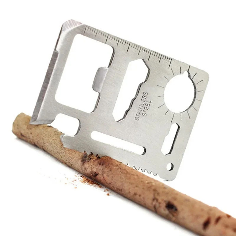 11 Trong 1 Outdorr Đa Năng Bỏ Túi Dụng Cụ Cắm Trại Đi Bộ Đường Dài Săn Bắn EDC Dụng Cụ Sinh Tồn Dao Bằng Thép Không Gỉ Dụng Cụ Mở Cứu Sinh Thẻ