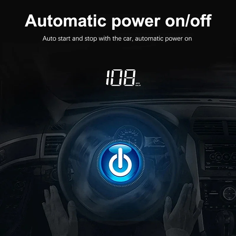 Xiaomi Car Speedometer HUD Head Up Display Digital Speed Meter Windshield Projector MPH Auto Electronics Windshield Projector