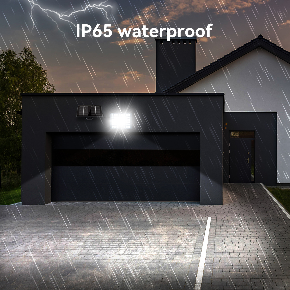 Outdoor LED Solar Power Light Waterproof Floodlight 1500mAh Battery Motion Sensor Solar Wall Lamp for Outside Garage Garden lamp