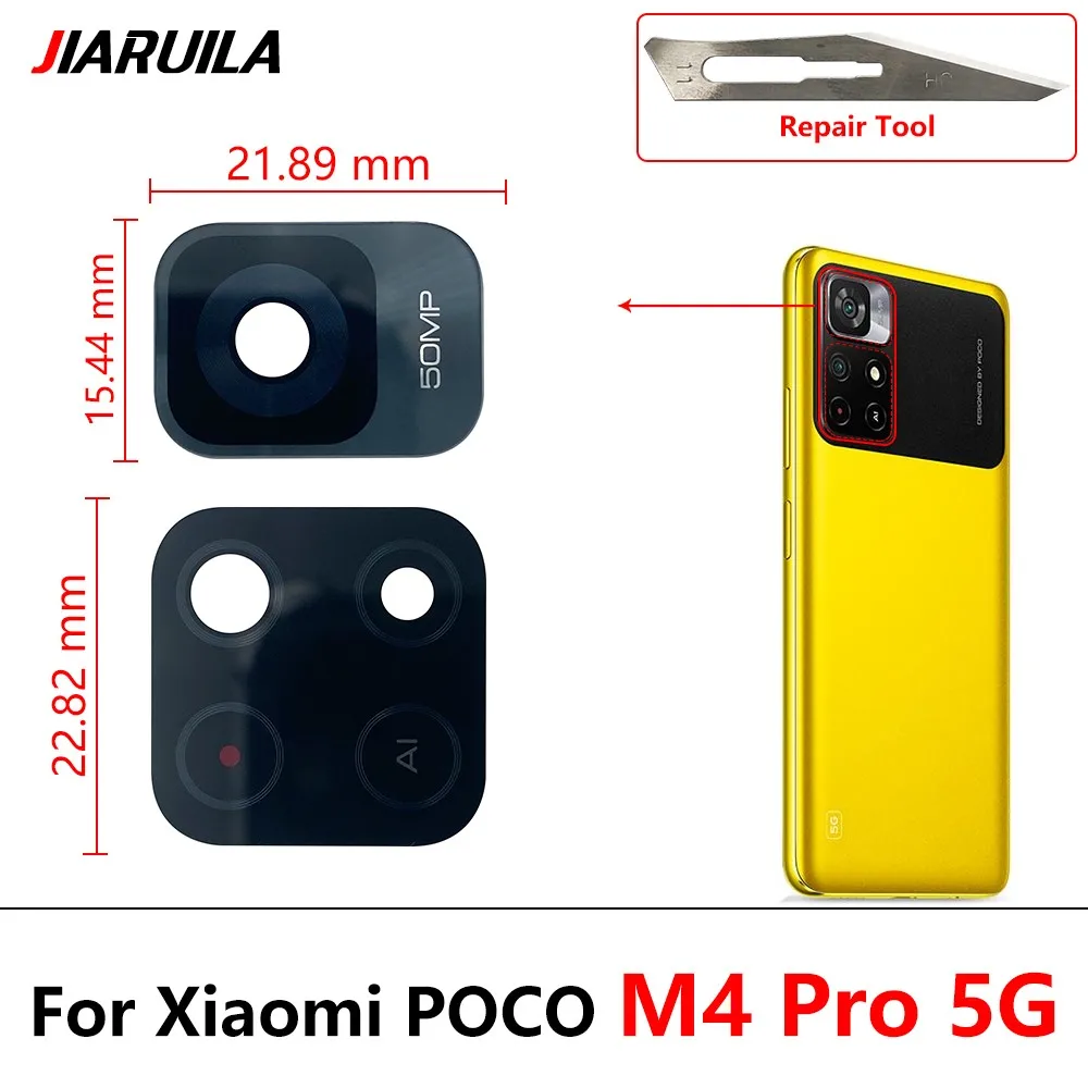 Camera Glass Lens Back Rear Camera Glass Lens with Glue For Xiaomi Poco F1 F2 F3 F4 F5 M3 X3 M4 X4 Pro GT 4G 5G