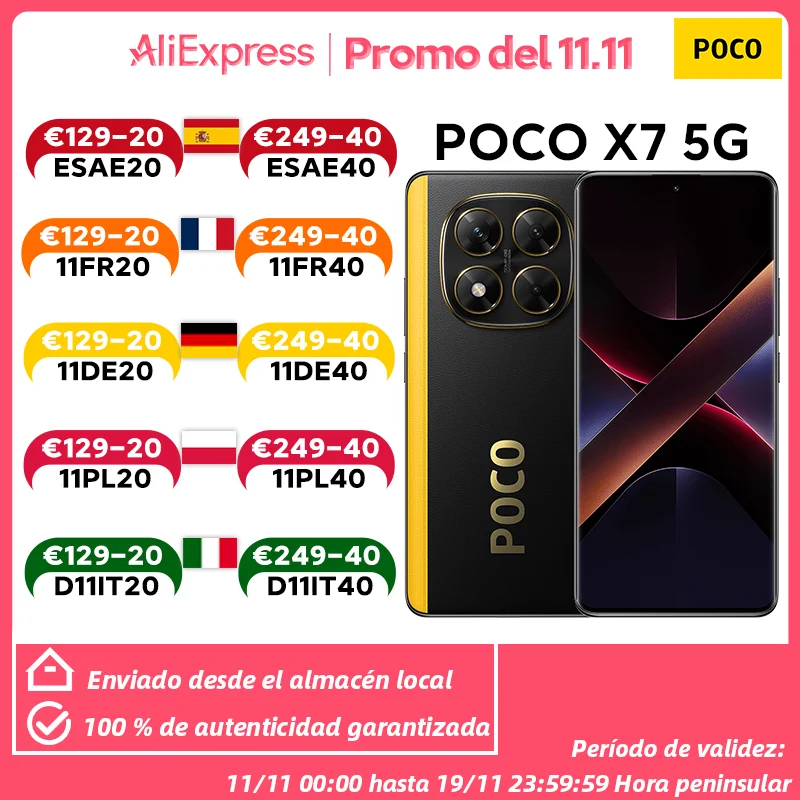 【Marke+】POCO X7 Smartphone Dimensity 7300-Ultra 6,67" 120Hz AMOLED Display 45W 5110mAh 50MP Kamera IP68 Xiaomi HyperOS NFC